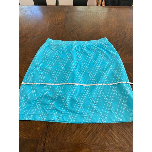 Page & Tuttle Womens Printed Skort Sz Large Blue Pull On Pockets - Picture 8 of 9